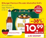 Premium Pils oder Alkoholfrei 0,0% im Angebot bei Netto Marken-Discount in Much Premium Pils oder Alkoholfrei 0,0% Angebote von Bitburger bei Netto Marken-Discount Much für 10,99 €