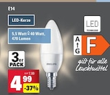 LED-Kerze Angebote von Philips bei E center Mainz für 4,99 €