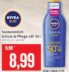 Sonnenmilch Schutz & Pflege LSF 50+ im Angebot bei Kaufhaus Stolz in Schwerin Sonnenmilch Schutz & Pflege LSF 50+ Angebote von Nivea Sun bei Kaufhaus Stolz Schwerin für 8,99 €
