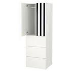 IKEA Hannover - Kleiderschrank weiß Streifen/weiß 3 Schubladen Angebot im Prospekt Kleiderschrank weiß Streifen/weiß 3 Schubladen bei IKEA im Hannover Prospekt für 192,00 €