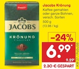 Aktuelle Kaffeebohnen Angebote bei Netto Marken-Discount in Augsburg Aktuelles Jacobs Krönung Angebot bei Netto Marken-Discount in Augsburg ab 6,99 €