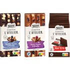 SUR TOUTES LES TABLETTES ET LES CARRÉS DE CHOCOLAT - LES RECETTES DE L'ATELIER en promo chez Carrefour Franconville