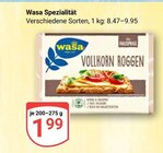Spezialität im Angebot bei GLOBUS in Saarbrücken Spezialität Angebote von Wasa bei GLOBUS Saarbrücken für 1,99 €