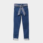 Jean skinny ceinture foulard bleu foncé fille à 22,99 € dans le catalogue La Halle