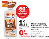 Pain de mie 100% mie complet sans croûte sans additif - Harry's dans le catalogue U Express
