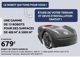 Rural Master Saint-Jean-le-Blanc - Promo Robot de tonte Aspire R4 Promo Robot de tonte Aspire R4 à 679,00 € dans le catalogue Rural Master à Saint-Jean-le-Blanc
