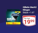Mach3 Klingen Angebote von Gillette bei GLOBUS Halle für 19,99 €