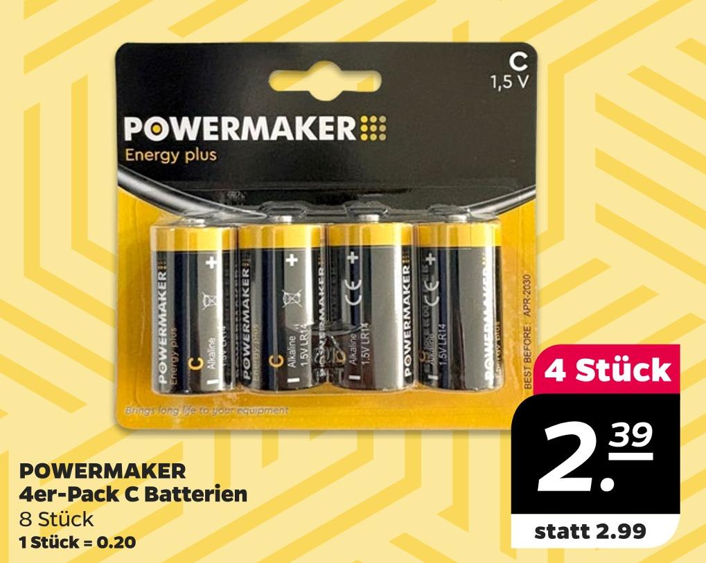 4er-Pack C Batterien