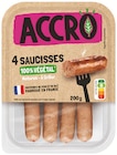 4 saucisses 100% végétal - ACCRO - Intermarché 4 saucisses 100% végétal - ACCRO à 2,83 € dans le catalogue Intermarché