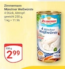 Münchner Weißwürste Angebote von Zimmermann bei GLOBUS Gießen für 2,99 €