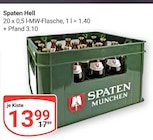 Hell im Angebot bei GLOBUS in Bensheim Hell Angebote von Spaten bei GLOBUS Bensheim für 13,99 €