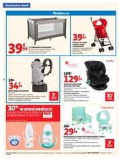 Promos Poussette Canne dans le catalogue "DESTINATION SOLEIL" de Auchan Hypermarché Poussette Canne en promo dans le catalogue Auchan Hypermarché à la page 18