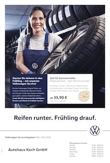 Volkswagen Prospekt der KW 11 "Der Frühling startet mit Power" Aktueller Volkswagen Prospekt "Der Frühling startet mit Power" Seite 1 von 1 Seiten