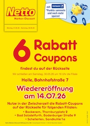 Netto Marken-Discount Prospekt für Holle mit 2 Seiten Netto Marken-Discount Prospekt "6 Rabatt-Coupons" für Holle, 2 Seiten, 01.06.2026 - 06.06.2026