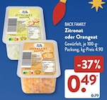 Zitronat im ALDI SÜD Prospekt Zitronat von Back Family im aktuellen ALDI SÜD Prospekt für 0,49 €