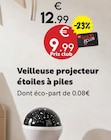 Veilleuse projecteur étoiles à piles - Maxi Bazar à Aubervilliers Veilleuse projecteur étoiles à piles en promo chez Maxi Bazar Aubervilliers à 9,99 €