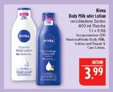 Body Milk im Angebot bei Marktkauf in Plauen Body Milk Angebote von Nivea bei Marktkauf Plauen für 3,99 €