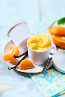 Picard Gricourt - 2 mini-pots sorbet mandarine-vanille bio Promo 2 mini-pots sorbet mandarine-vanille bio dans le catalogue Picard "Les jours Picard !" à Gricourt