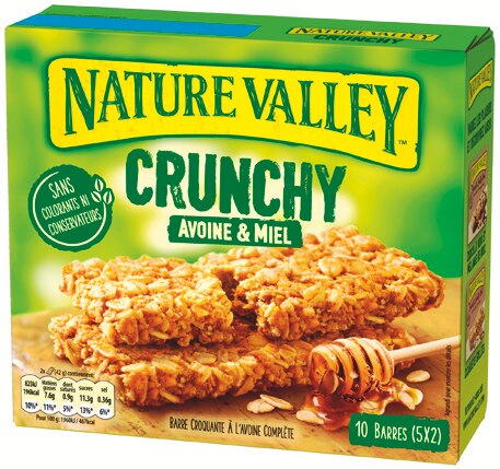 NATURE VALLEY Crunchy Avoine & Miel ou Avoine & Chocolat Noir