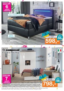 Boxspringbett im Möbel Inhofer Prospekt "FASCHING BEI MÖBEL INHOFER" mit 6 Seiten (München)