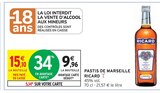 Pastis de Marseille - RICARD en promo chez Intermarché Pastis de Marseille - RICARD dans le catalogue Intermarché