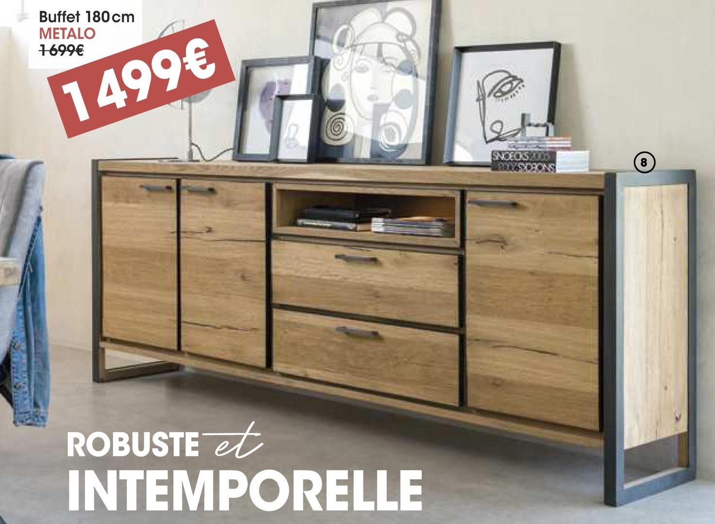 H&H Vaujours - Buffet Metalo avec éclairage LED Promo Buffet Metalo avec éclairage LED dans le catalogue H&H Soldes & Promos à Vaujours