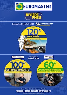 Catalogue Euromaster de la semaine 27, "EUROMASTER", page 1, 29/06/2026 - 12/07/2026 Prospectus Euromaster en cours, "EUROMASTER", page 1 sur 10