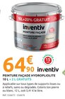 Peinture façade hydropliolite 10 l + 2 l gratuits - INVENTIV - Mr.Bricolage à Albi Peinture façade hydropliolite 10 l + 2 l gratuits - INVENTIV en promo chez Mr.Bricolage Albi à 64,90 €