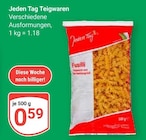 Teigwaren von Jeden Tag für 0,59 € bei GLOBUS im Angebot Teigwaren von Jeden Tag im aktuellen GLOBUS Prospekt