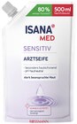Arztseife Sensitiv Nachfüllbeutel von ISANA MED für 1,89 € bei Rossmann im Angebot Arztseife Sensitiv Nachfüllbeutel von ISANA MED im aktuellen Rossmann Prospekt
