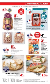Promotion Lapin dans le prospectus Hyper U, valable du 20/01/2026 au 01/02/2026 Promo Lapin dans le catalogue Hyper U du moment à la page 37