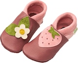 Lederschuhe mit Erdbeer- und Blumen-Applikation, pink, Gr. 20/21 von ALANA im aktuellen dm-drogerie markt Prospekt für 29,90 €