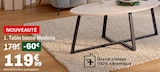 Table basse Modena en promo chez But Nanterre à 119,99 €
