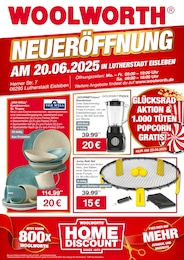 Woolworth Prospekt für Hettstedt mit 8 Seiten Woolworth Prospekt für Hettstedt: "NEUERÖFFNUNG IN LUTHERSTADT EISLEBEN", 8 Seiten, 20.06.2025 - 20.06.2025
