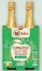 Jus de pomme pétillant Funny Pop - U BIO - U Express à Nogent-sur-Marne Jus de pomme pétillant Funny Pop - U BIO en promo chez U Express Nogent-sur-Marne à 3,32 €