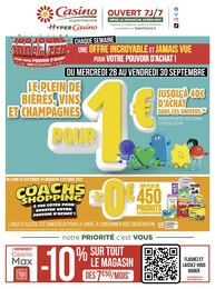 Catalogue Casino Supermarchés à Saint-Roch, avec 36 pages Prospectus Casino Supermarchés à Saint-Roch, "100 jours 100% zen", 36 pages, 26/09/2022 - 09/10/2022