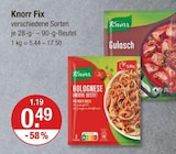 Fix Bolognese von Knorr im aktuellen V-Markt Prospekt für 0,49 €