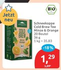Cold Brew Tee Minze & Orange von Schneekoppe im aktuellen budni Prospekt