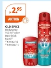 Sticks im Müller Prospekt Bodyspray von Old Spice im aktuellen Müller Prospekt für 2,95 €