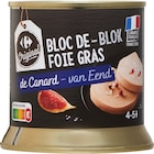Bloc de foie gras de canard - CARREFOUR ORIGINAL en promo chez Carrefour Montreuil à 9,95 €