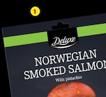 Saumon fumé norvégien avec des pistaches - DELUXE - Lidl à Mantes-la-Jolie Saumon fumé norvégien avec des pistaches - DELUXE en promo chez Lidl Mantes-la-Jolie à 4,49 €