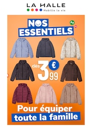 Catalogue La Halle à Gargenville, avec 1 page Prospectus La Halle à Gargenville, "NOS ESSENTIELS", 1 page, 01/10/2025 - 30/11/2025