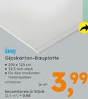 Gipskarton-Bauplatte von Knauf im aktuellen Globus-Baumarkt Prospekt