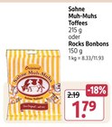 Aktuelles Toffees oder Rocks Bonbons Angebot bei Rossmann in Kiel ab 1,79 €