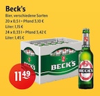 Aktuelles Beck's Bier Angebot bei Getränke Hoffmann in Nordhorn ab 11,49 €