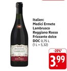 E center Ramstein-Miesenbach - Lambrusco Reggiano Rosso Frizzante dolce Angebot im Prospekt Lambrusco Reggiano Rosso Frizzante dolce bei E center im Ramstein-Miesenbach Prospekt für 3,99 €