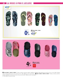 Prix et réduction Chaussures Femme dans le prospectus E.Leclerc en cours Offre Chaussures Femme dans le catalogue E.Leclerc du moment à la page 24