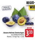 EDEKA Karlsbad - Unsere Heimat Zwetschgen Angebot im Prospekt Unsere Heimat Zwetschgen bei EDEKA im Karlsbad Prospekt für 3,33 €