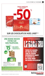 Prix et réduction Lindt dans le prospectus Intermarché Super en cours Offre Lindt dans le catalogue Intermarché Super du moment à la page 3