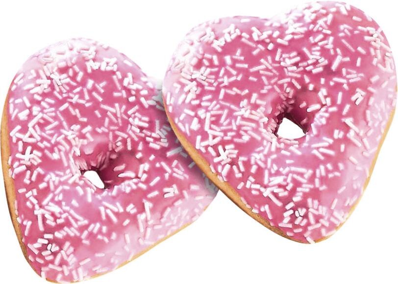 Donuts forme coeur x2
